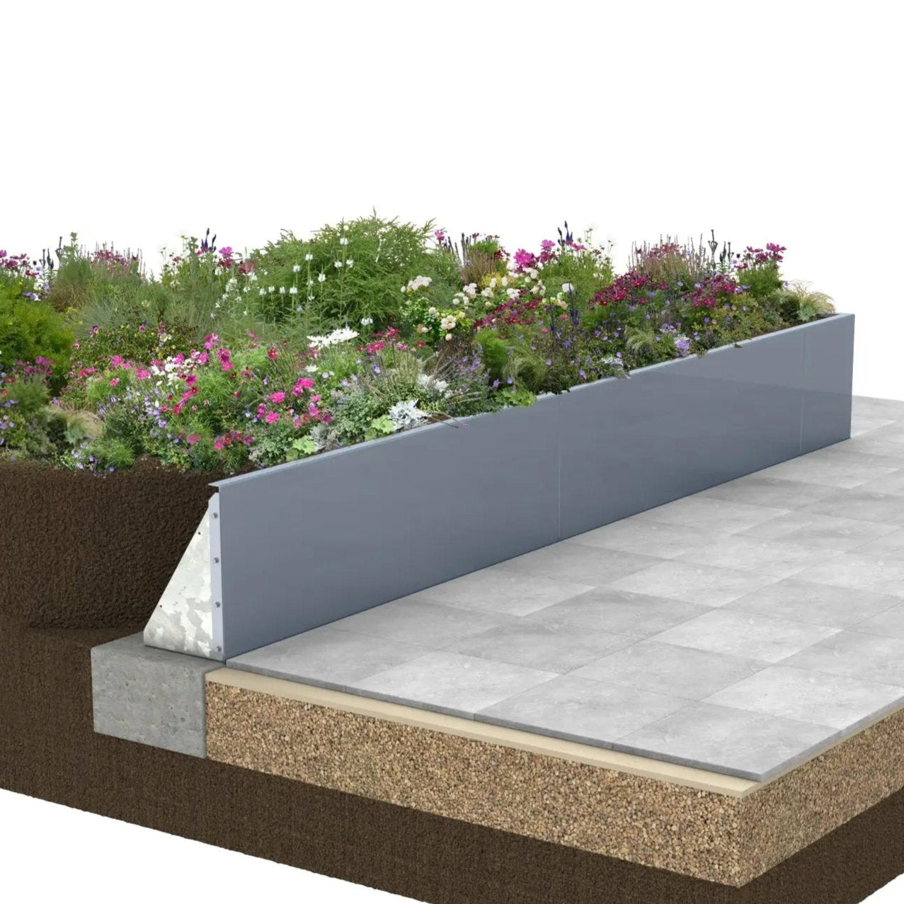 Anco Steel Retaining Wall - Straight panels. Garden Edging Online