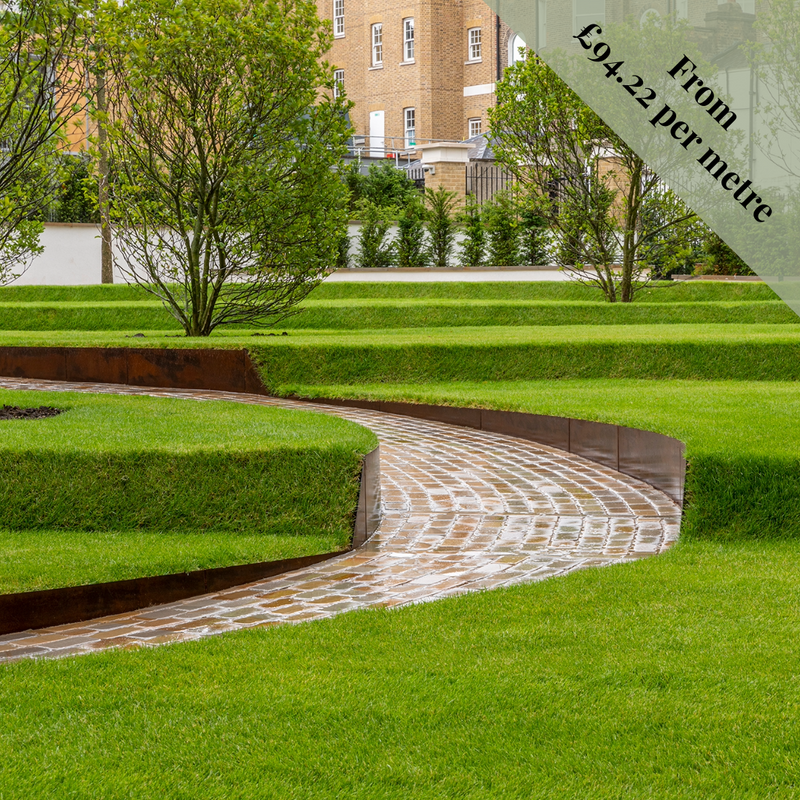Contour Raised Bed Corten - 300mm High GardenEdgingOnline.com
