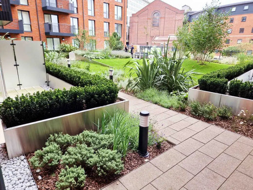 Stainless steel planters, raised beds