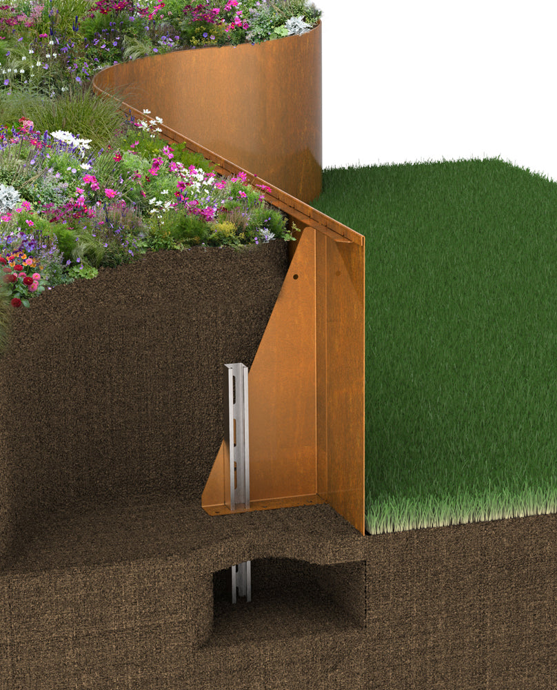 Contour-Raised-Bed-Accessories-Steel-Garden-Edging-Parts Logic Living