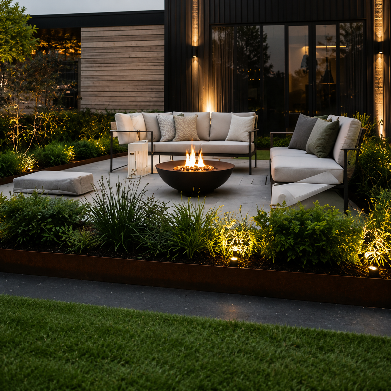 Corten Groundline Garden Edging  100mm High (10 Metre Pack) GEO