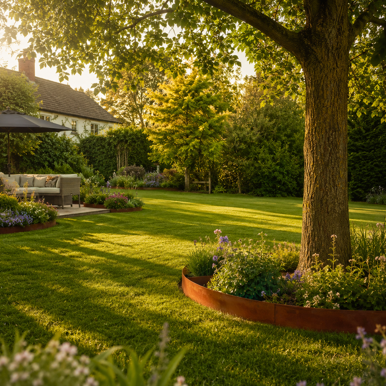 Corten Groundline Garden Edging  150mm High (10 Metre Pack) GEO