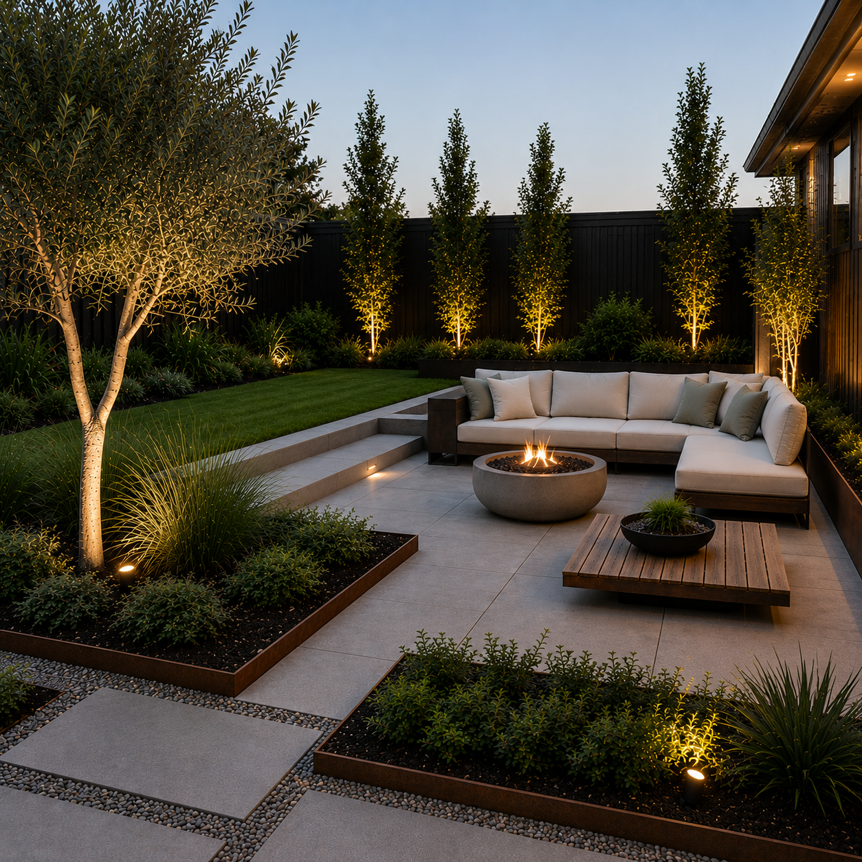 Corten Groundline Garden Edging  150mm High (10 Metre Pack) GEO
