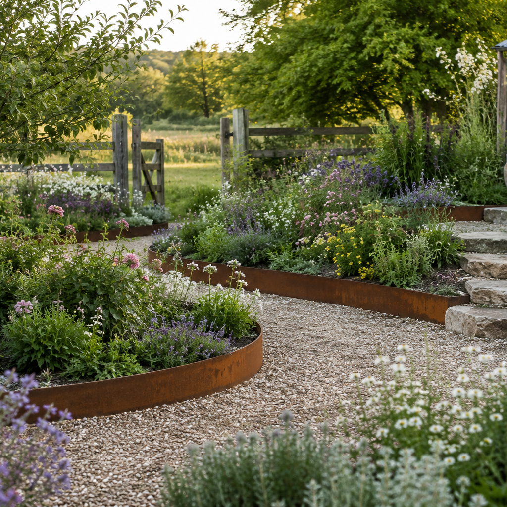 Contour Raised Bed Corten - 200mm High GardenEdgingOnline.com