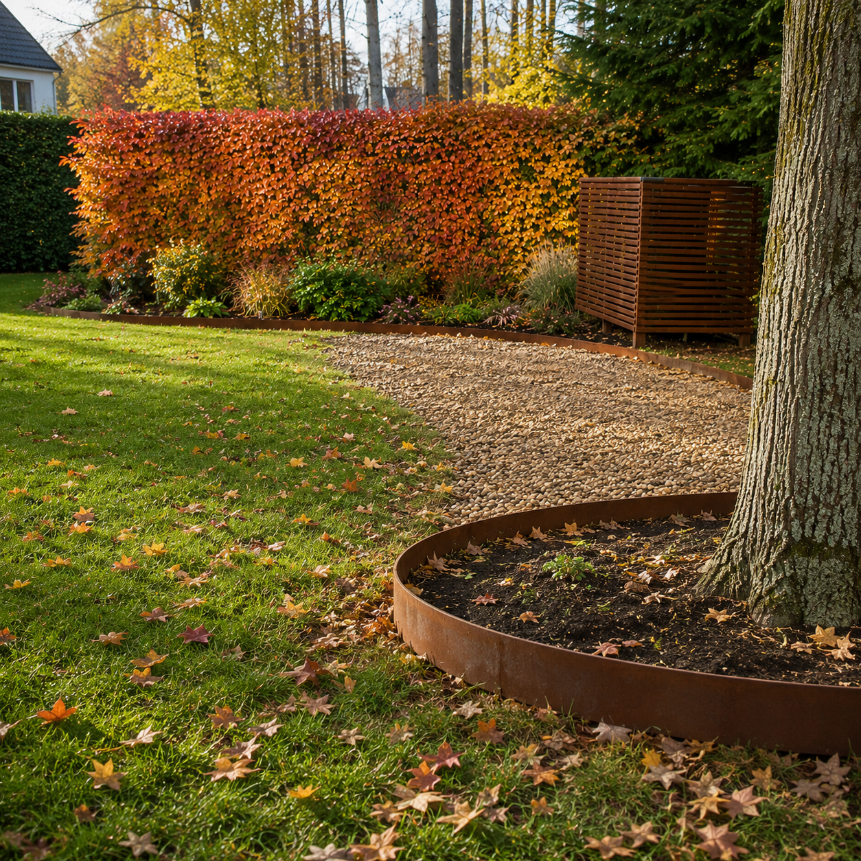 Corten Groundline Garden Edging 200mm High (6 Metre Pack) GEO