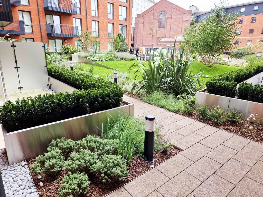 Anco Steel Retaining Wall - Stainless Steel Straight panel - Garden Edging Online 