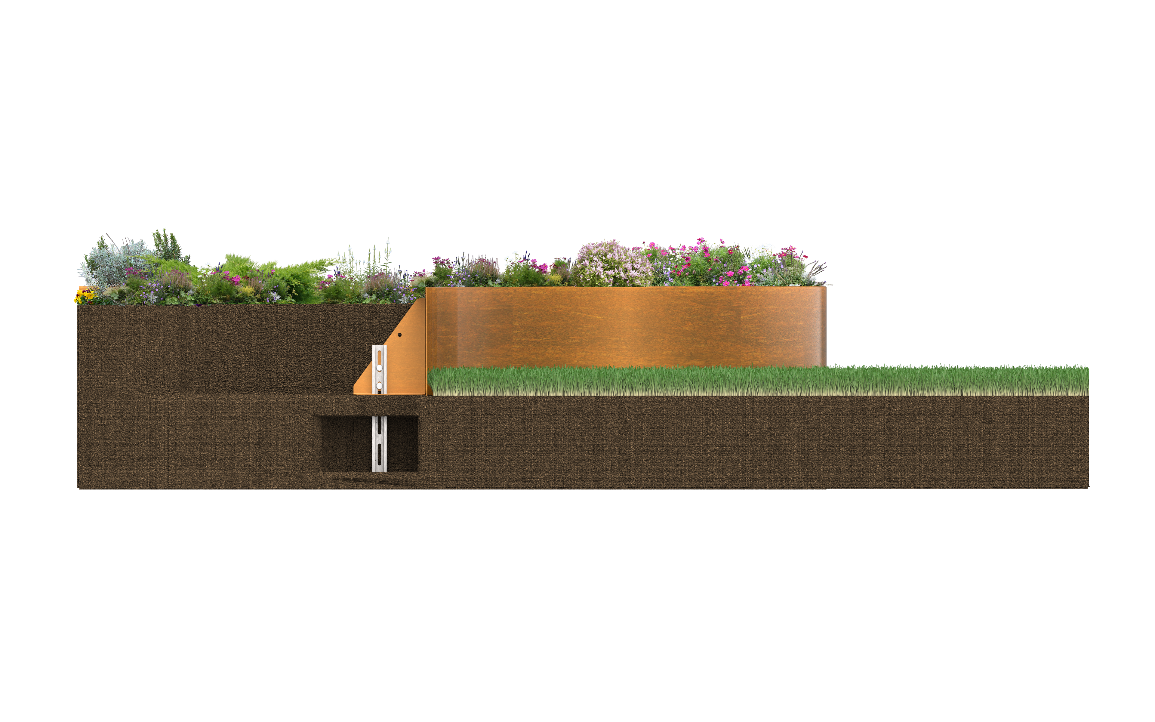 Contour - Extended post GardenEdgingOnline.com