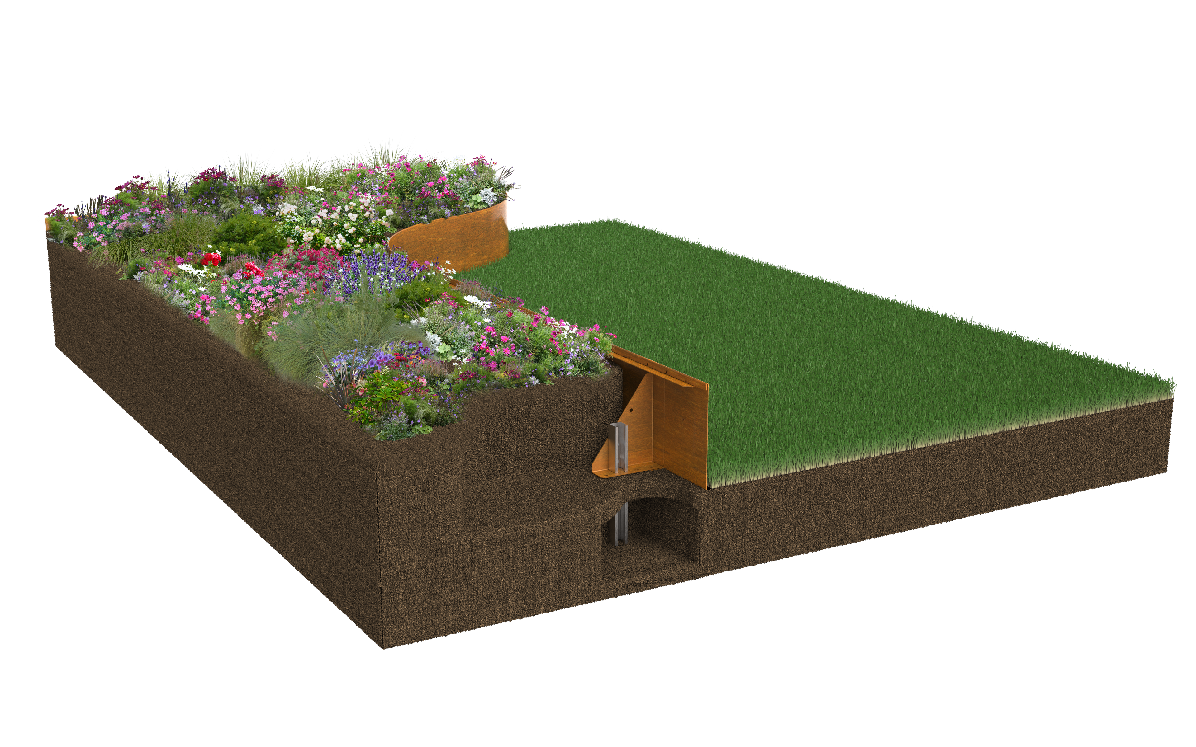 Contour - Extended post GardenEdgingOnline.com