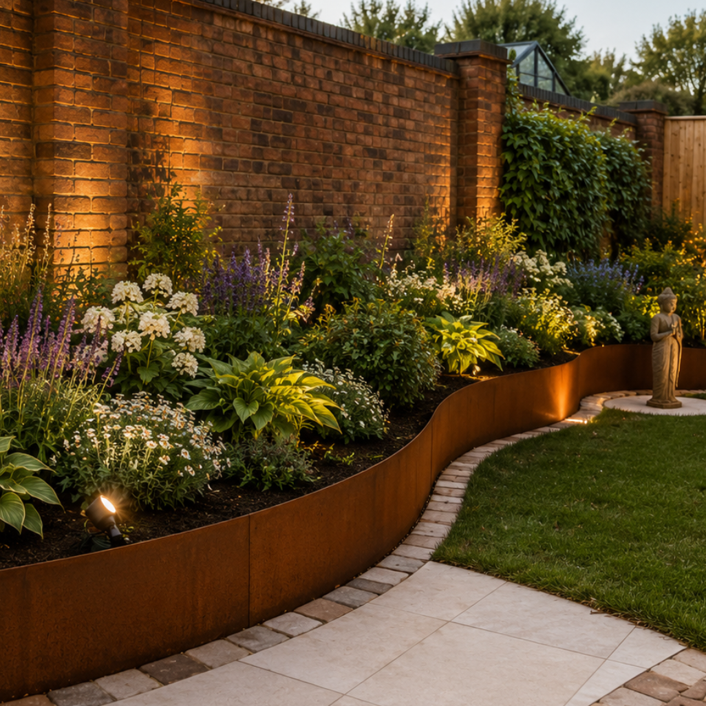 Contour Raised bed Corten - 600mm High GardenEdgingOnline.com