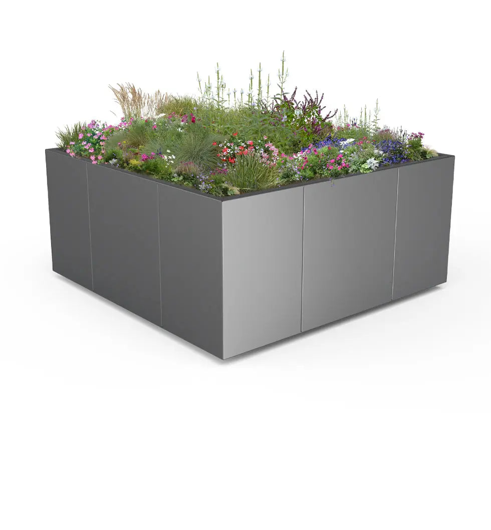 Contain - Square steel planter tub 1000x1000mm garden edging online 