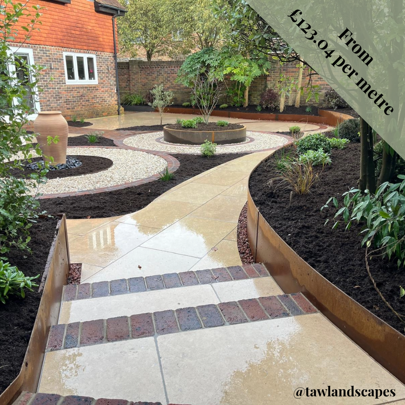 Contour Raised Bed Corten - 500mm High GardenEdgingOnline.com