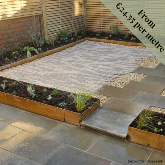 Corten Groundline Garden Edging 200mm High (6 Metre Pack) GEO