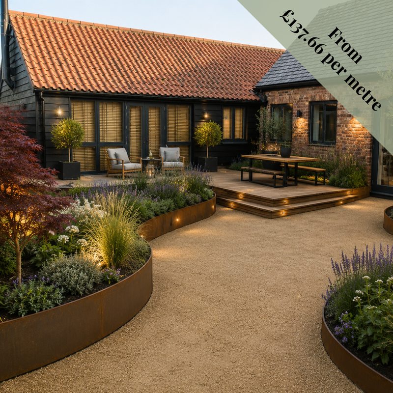 Contour Raised bed Corten - 600mm High GardenEdgingOnline.com