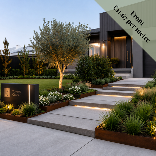 Corten Groundline Garden Edging  100mm High (10 Metre Pack) GEO